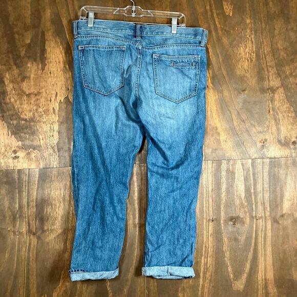Old Navy Womens Jeans Blue Denim Mid Rise Crop Cuffed Capri 12R - Picture 9 of 11